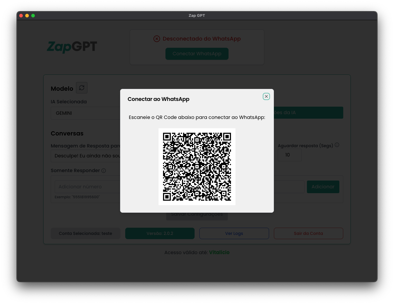 Leia o QR Code
